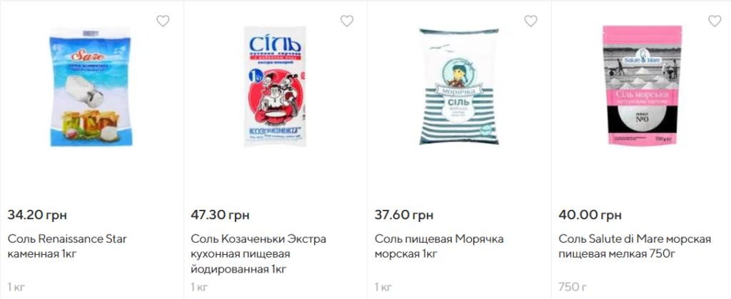Украинские супермаркеты обновили цены на соль, соду и уксус в сентябре: где дешевле купить продукты