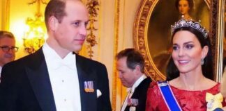 Современная принцесса: Кейт Миддлтон в тиаре и диамантах королевы провела прием в замке - today.ua
