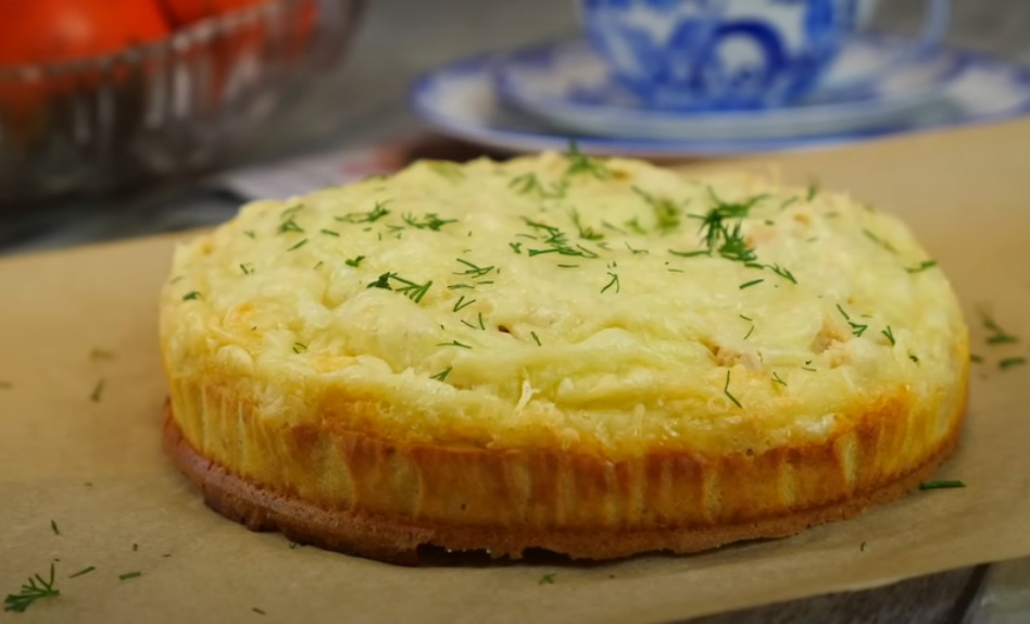 Заливной пирог с курицей: быстро, сытно и очень вкусно