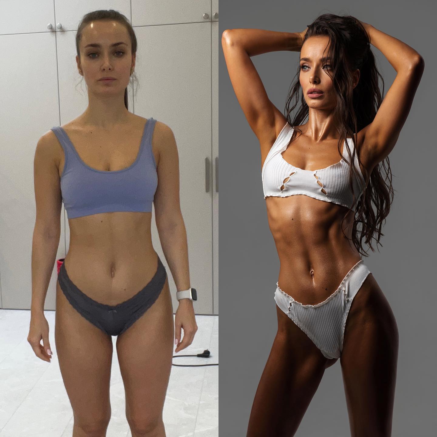 “Моя лучшая форма“: Ксения Мишина в белье показала, как выглядела до и после стремительного похудения