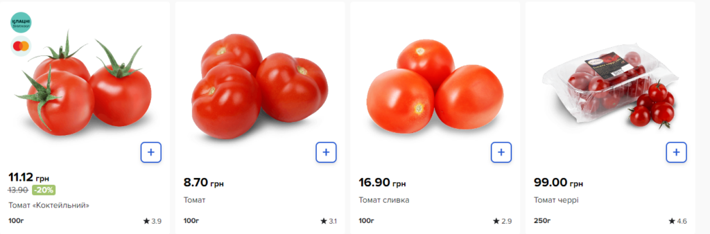 Ціни на помідори б'ють рекорди: мережа супермаркетів в Україні продає овочі по 380 грн/кг