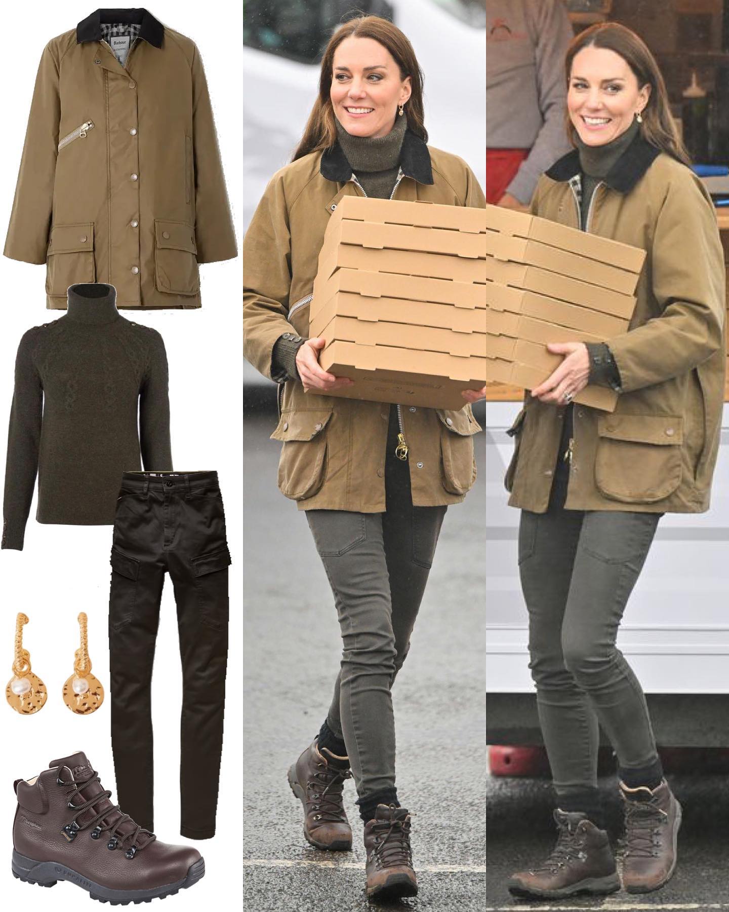 В “дедушкиной“ куртке: Кейт Миддлтон надела самую модную верхнюю одежду этого года