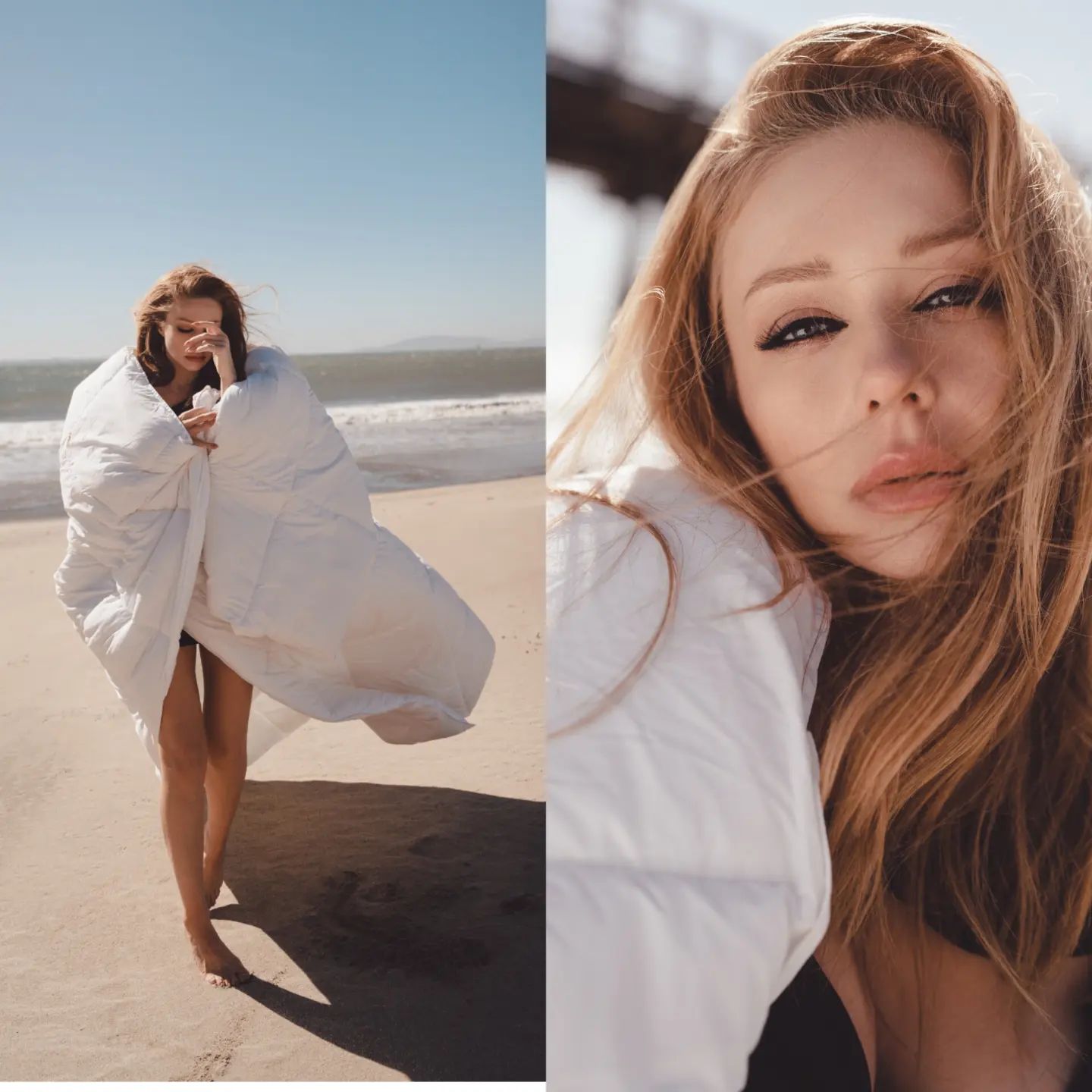 В кружевном пеньюаре и одеяле на пляже: Тина Кароль показала откровенный образ