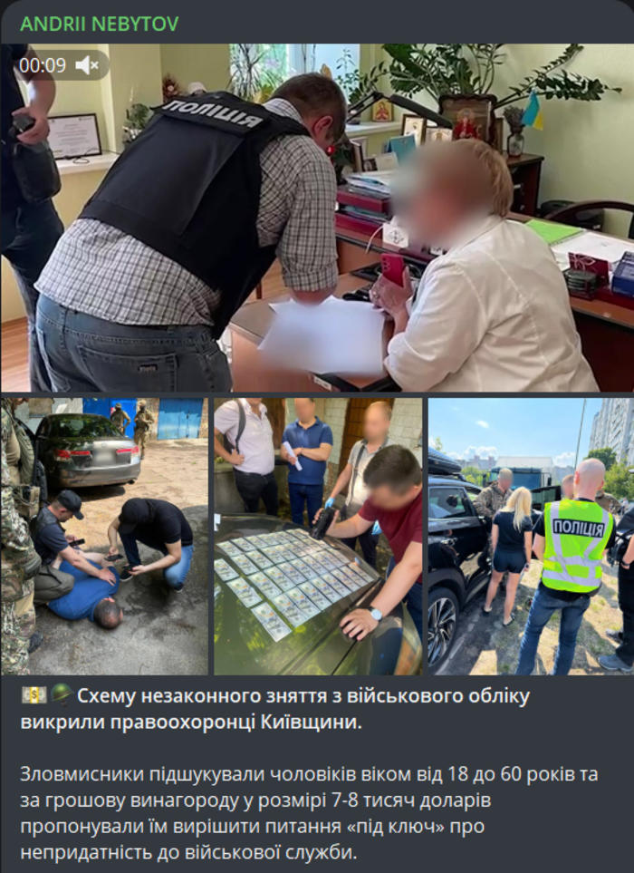 На Київщині викрили схему незаконного зняття чоловіків з військового обліку: яку винагороду брали у призовників 