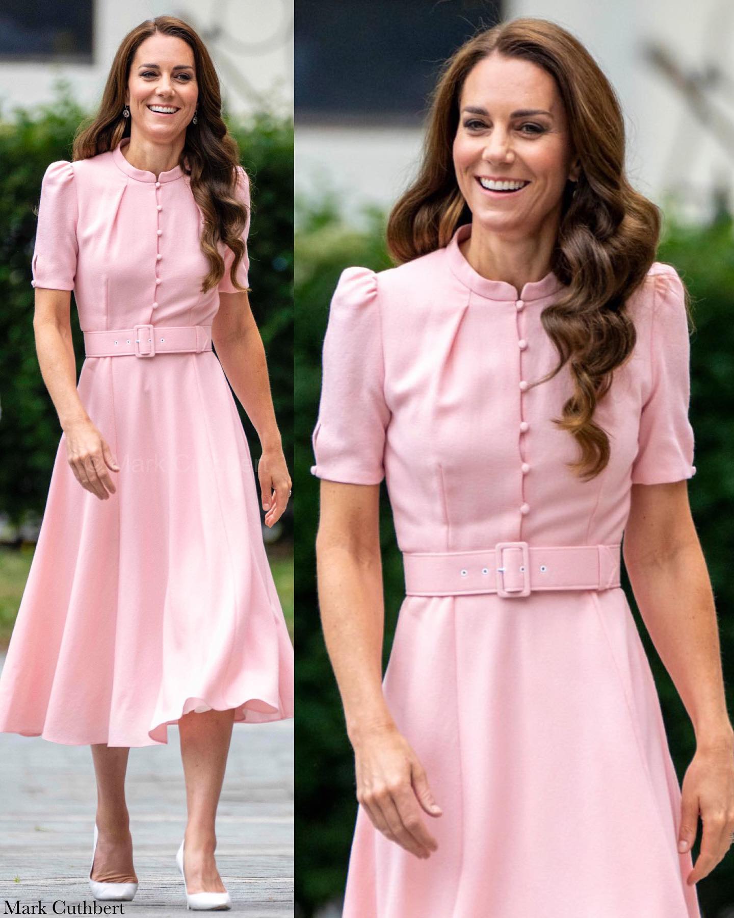 Принцесса Кейт Миддлтон очаровала публику в нежно-розовом платье своего любимого фасона