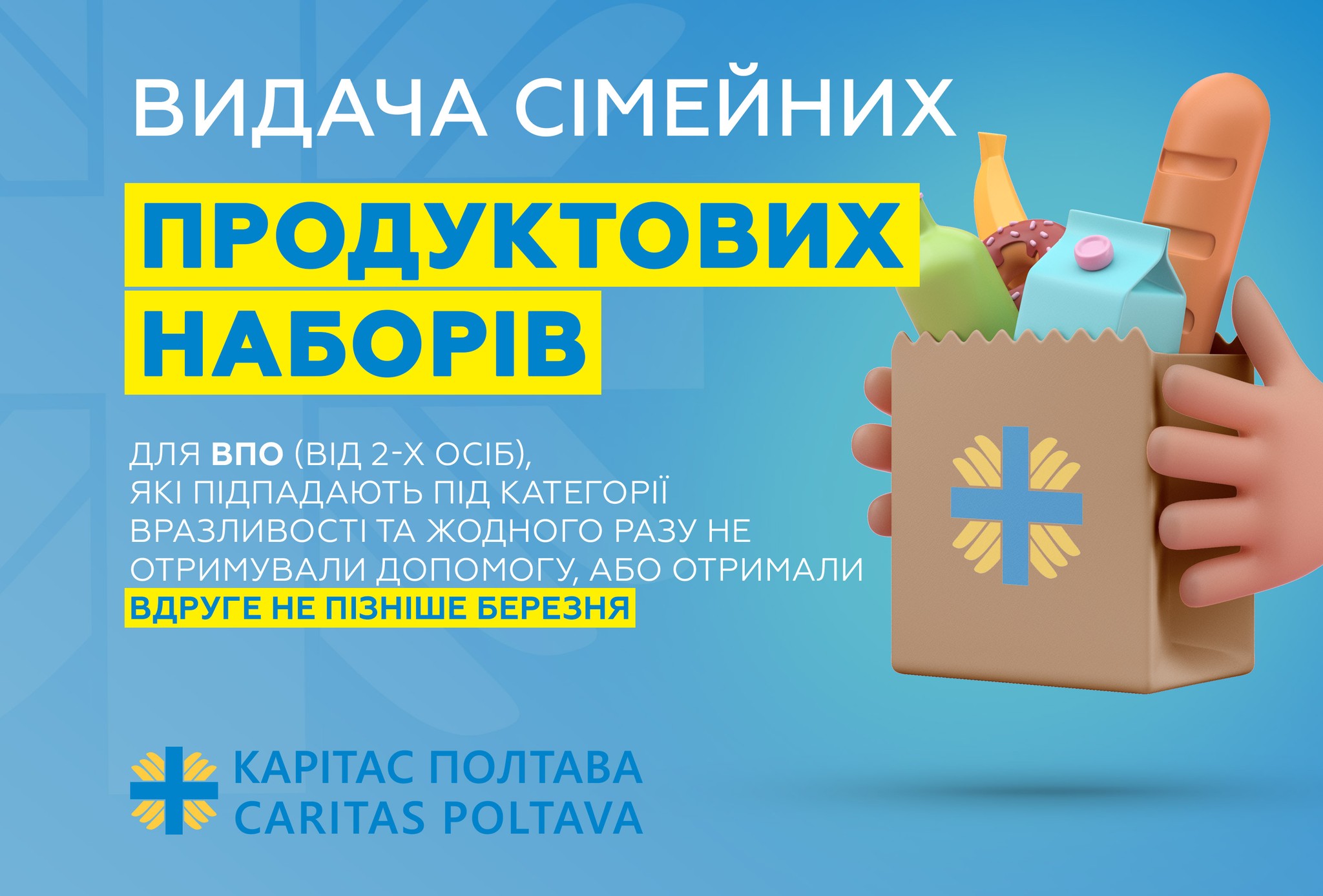 Украинские семьи могут получить продуктовые наборы от еще одной организации: как подать заявку