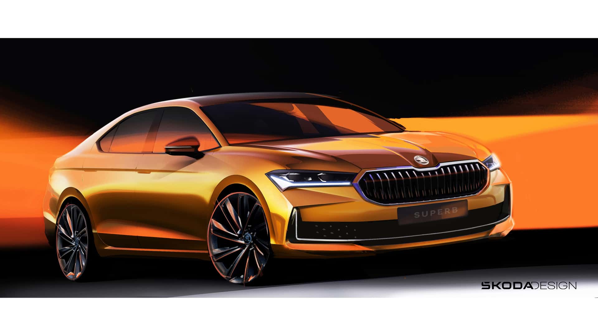 Skoda показала эскизы Superb нового поколения