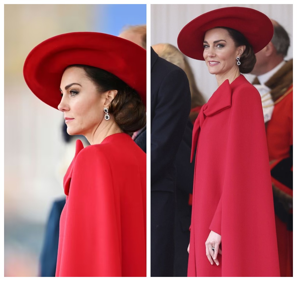 В красном мини-платье и пальто с бантом: Кейт Миддлтон совершила редкий выход с мужем - today.ua