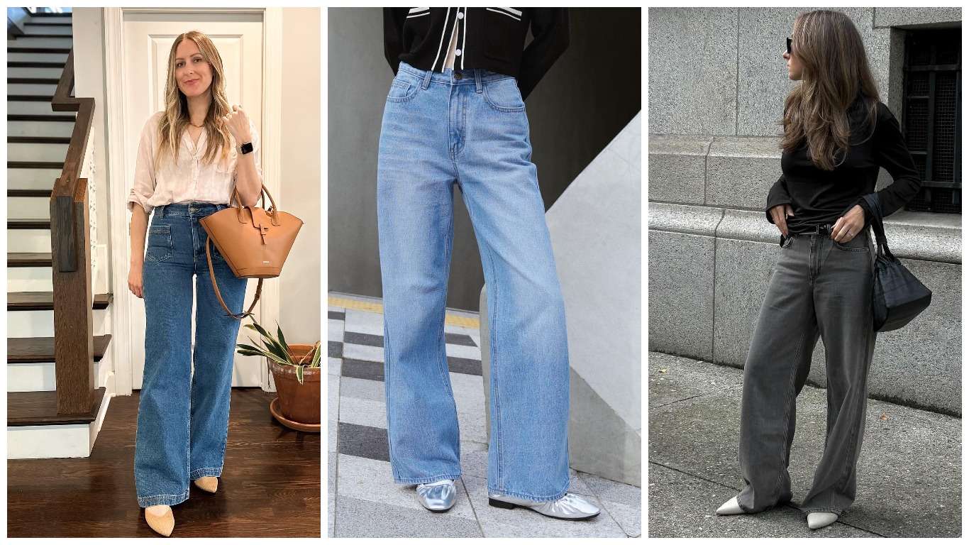 С какой обувью носить широкие джинсы: трендовые сочетания 2024 года