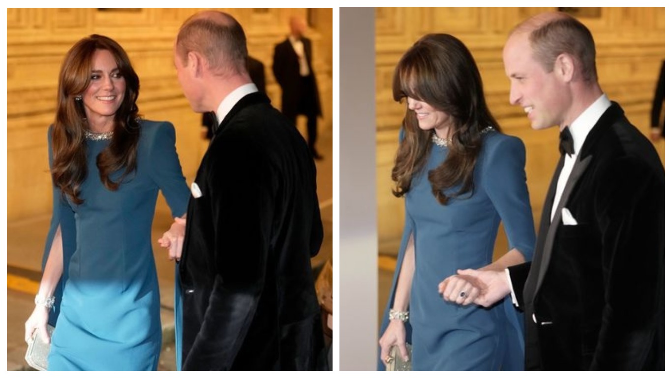 В вечернем платье с эффектными рукавами: Кейт Миддлтон вышла в свет с мужем - today.ua