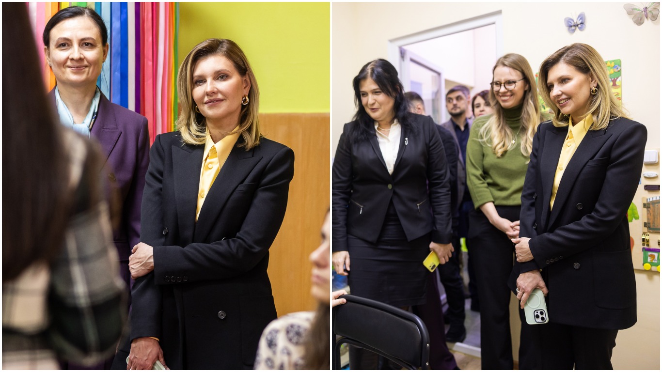 Яркая блуза и трендовые туфли: Елена Зеленская прибыла с рабочим визитом в Тернополь - today.ua