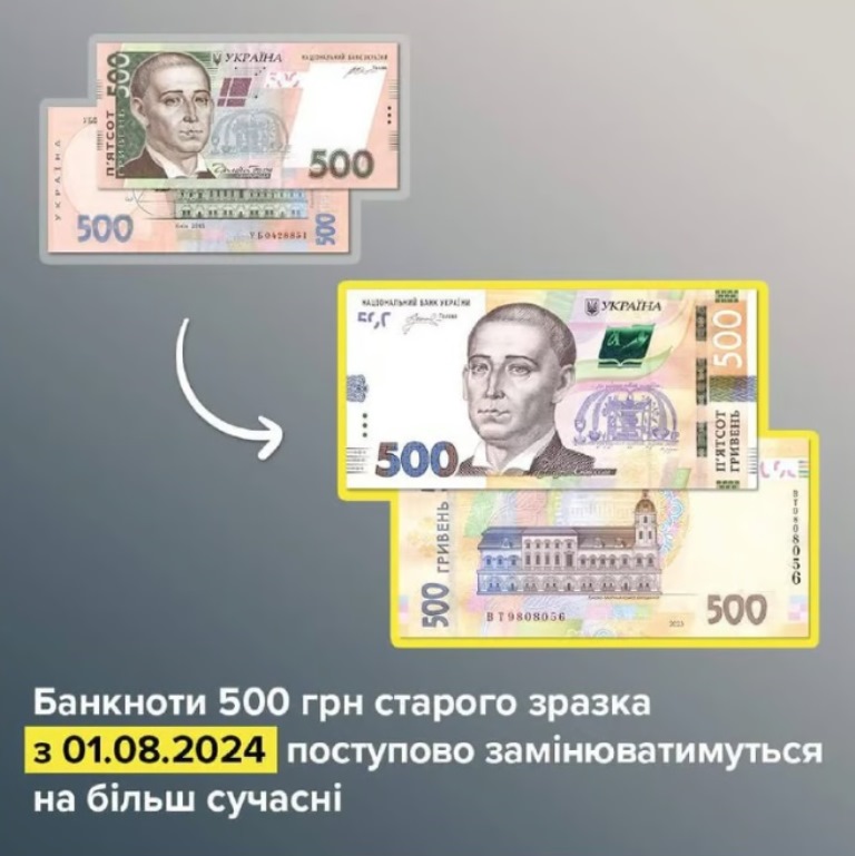 НБУ повідомив про вилучення з обігу купюр номіналом 500 грн з 1 серпня