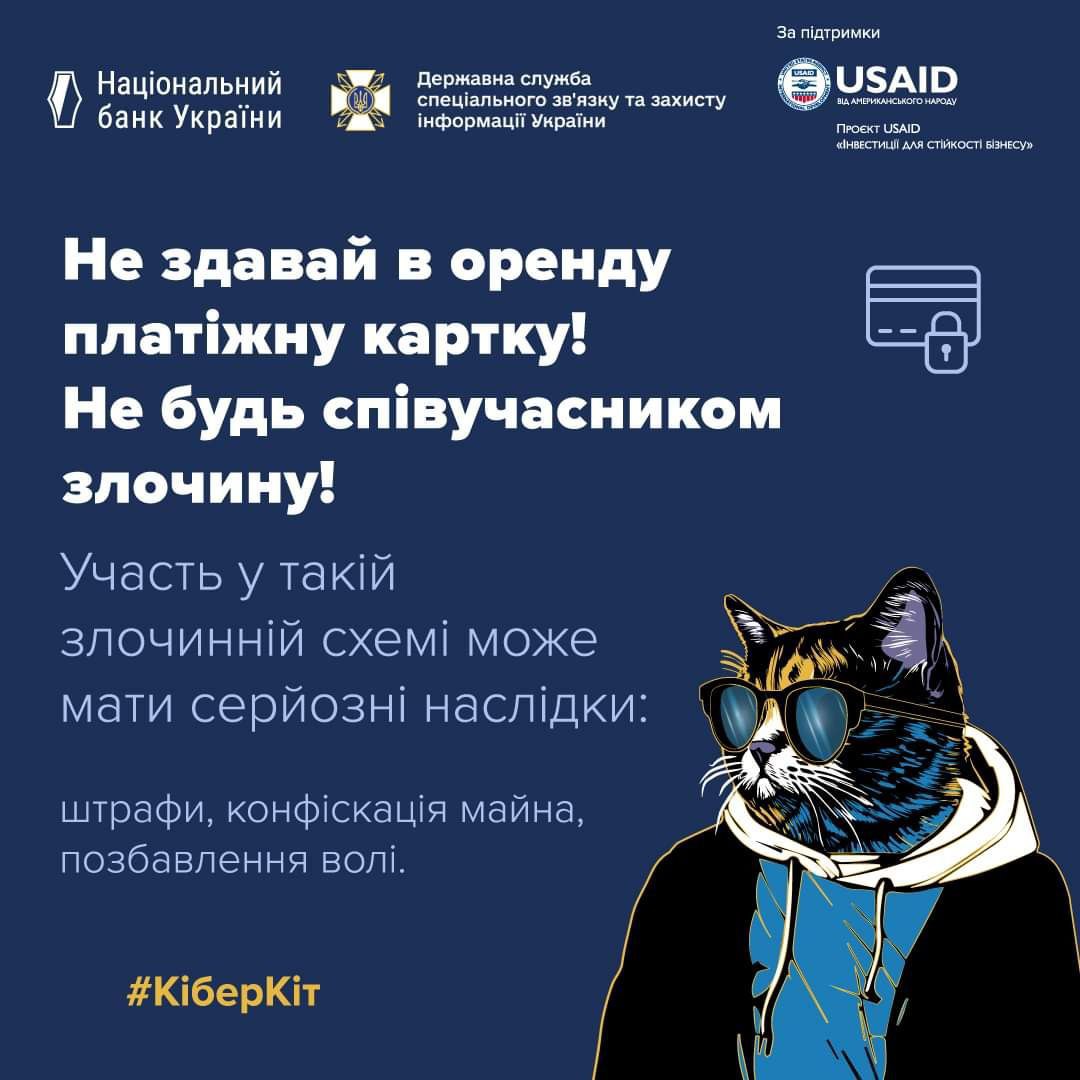 Українців позбавлятимуть волі за оренду банківських карток, - Держспецзв'язку