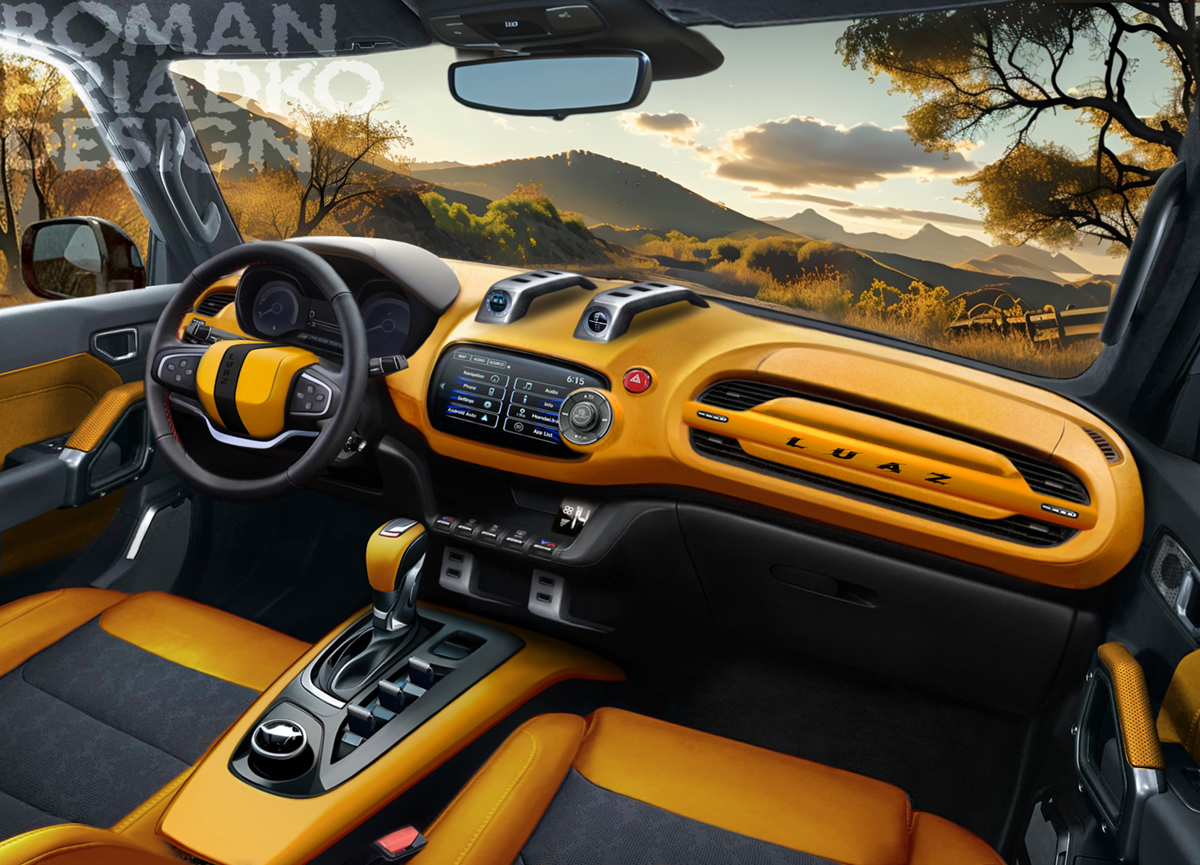 В Сети показали салон нового украинского внедорожника ЛуАЗ
